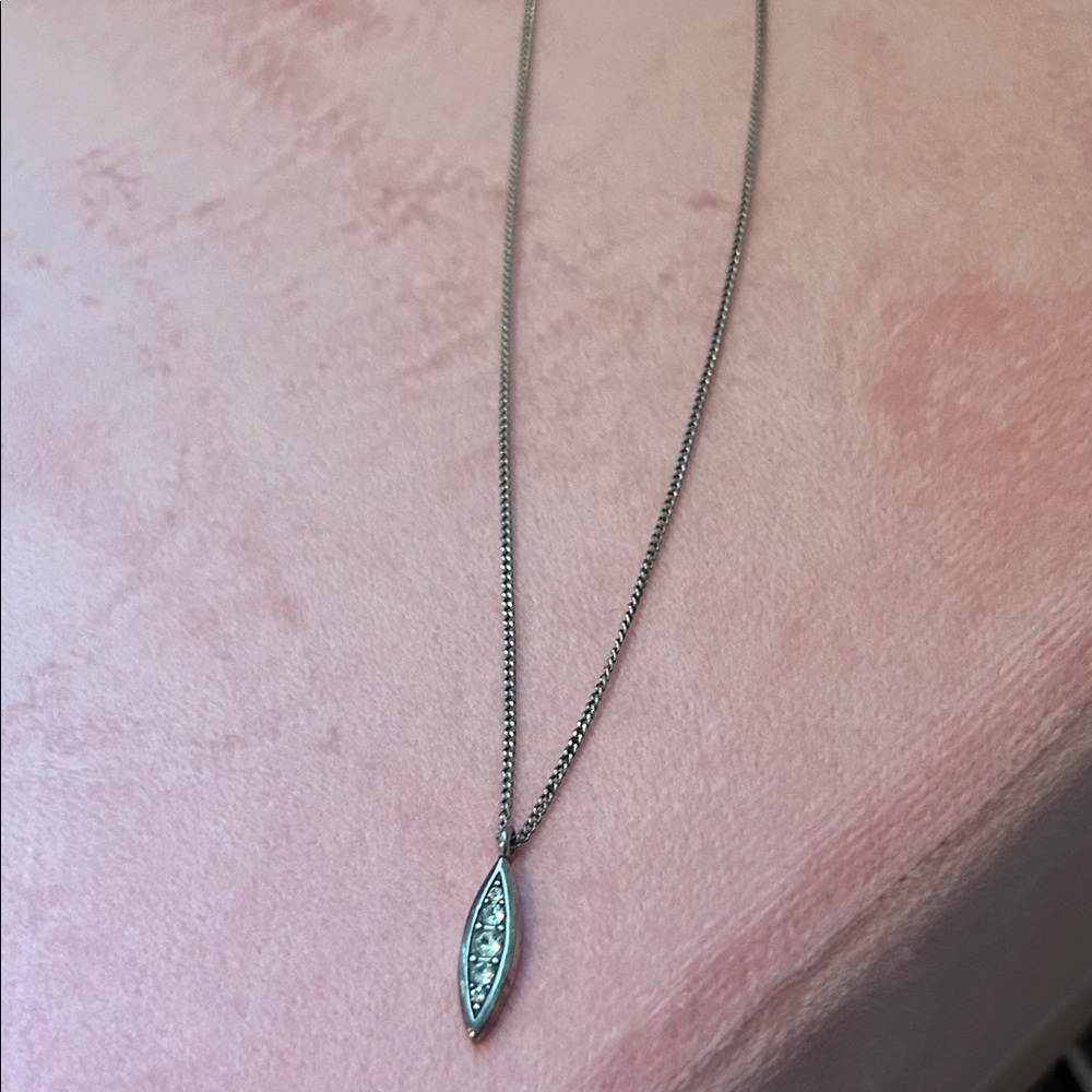Brighton Silver Marquise Pendant Necklace